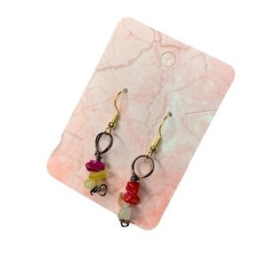 Pink crystal earrings